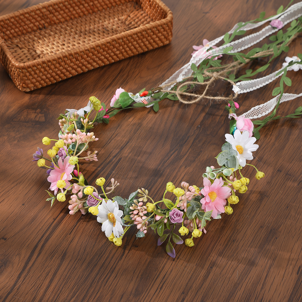 Retro Bohemia Flower Hair Crow - Wedding Arch Flower 리뷰 및 가격