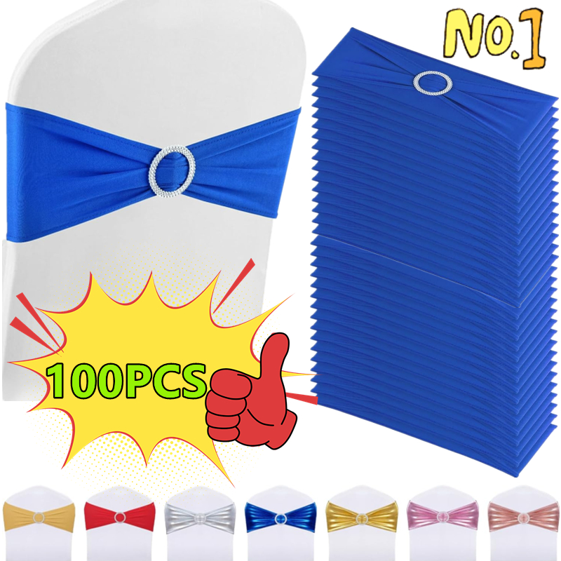 100/50/10pcs Elastic Chair Kno - Chair Sash Organza 리뷰 및 가격