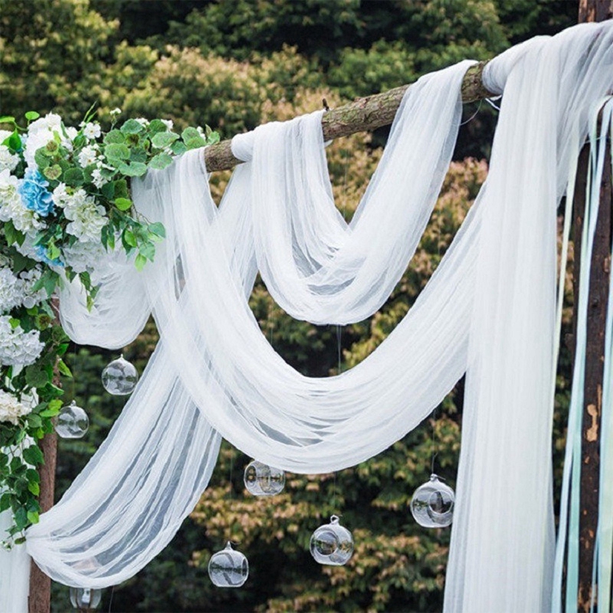 White Wedding Decoration Tulle - Chair Sash Organza 리뷰 및 가격