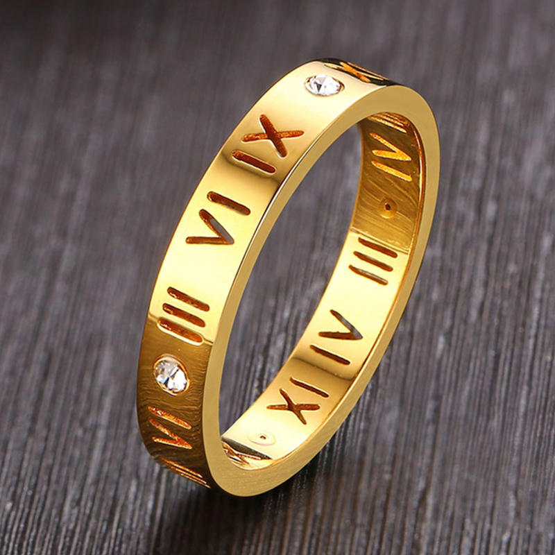 Hollow Roman Numeral Ring Stai - Wedding Z 리뷰 및 가격