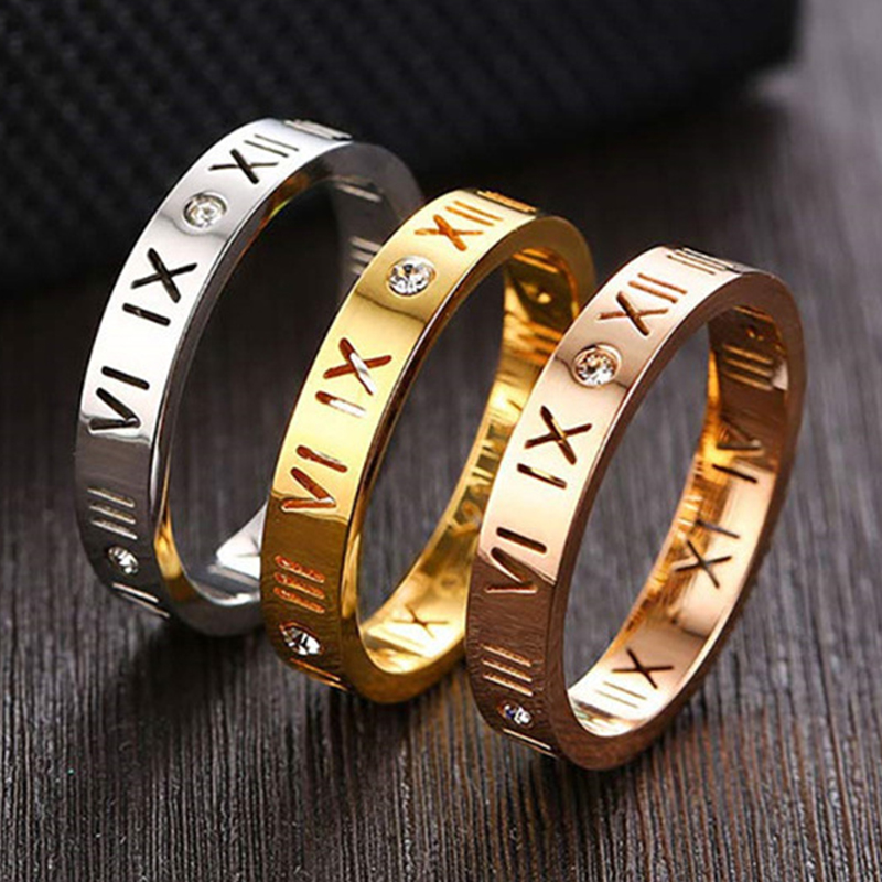 Hollow Roman Numeral Ring Stai - Wedding Z 리뷰 및 가격
