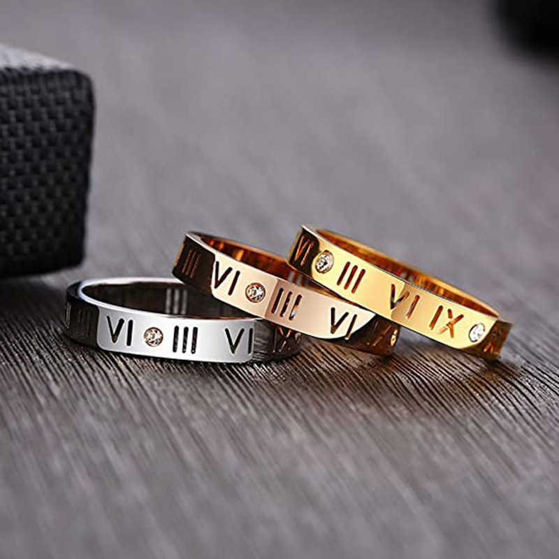 Hollow Roman Numeral Ring Stai - Wedding Z 리뷰 및 가격