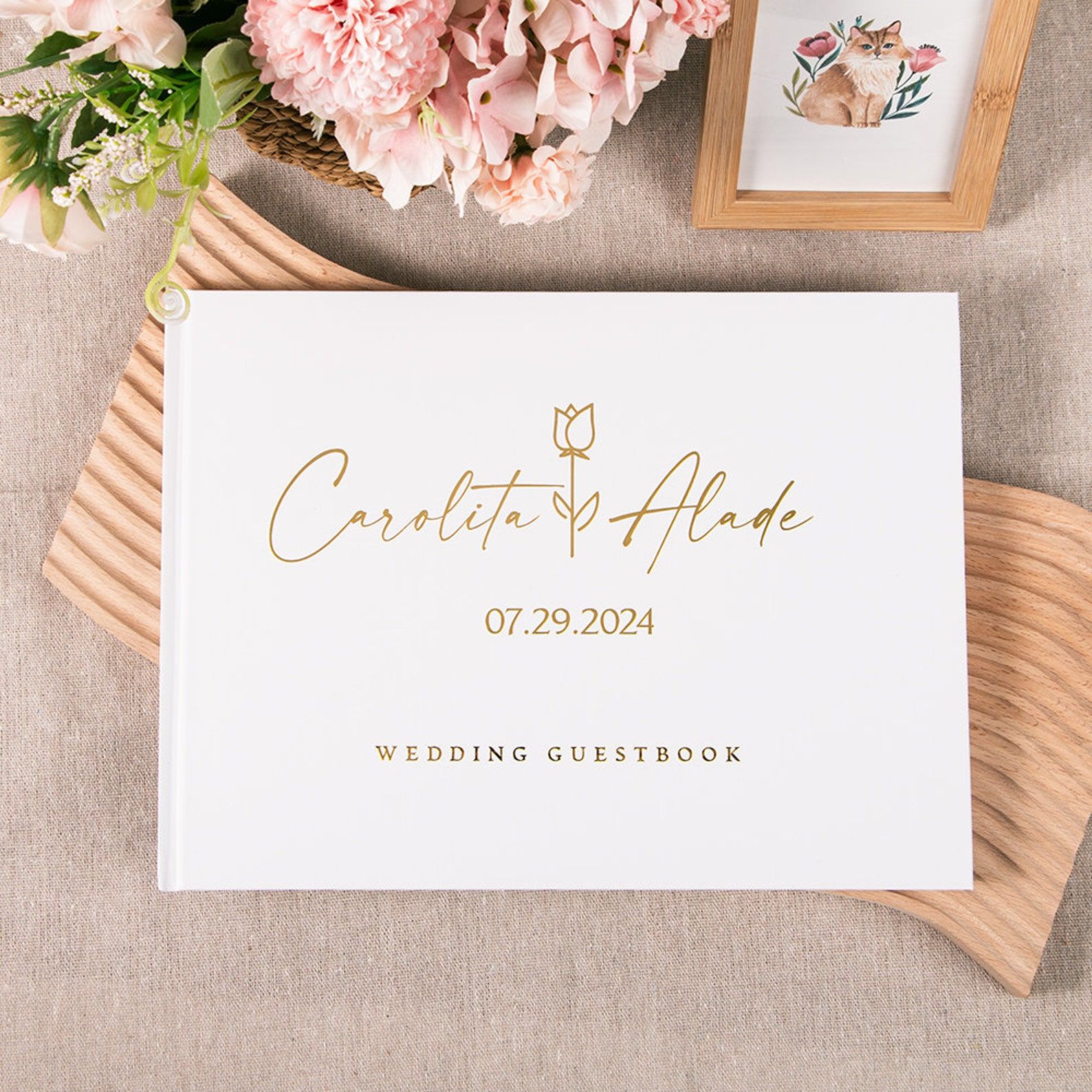 Custom Wedding Guestbook Perso - Personalized Guest Book 리뷰 및 가격